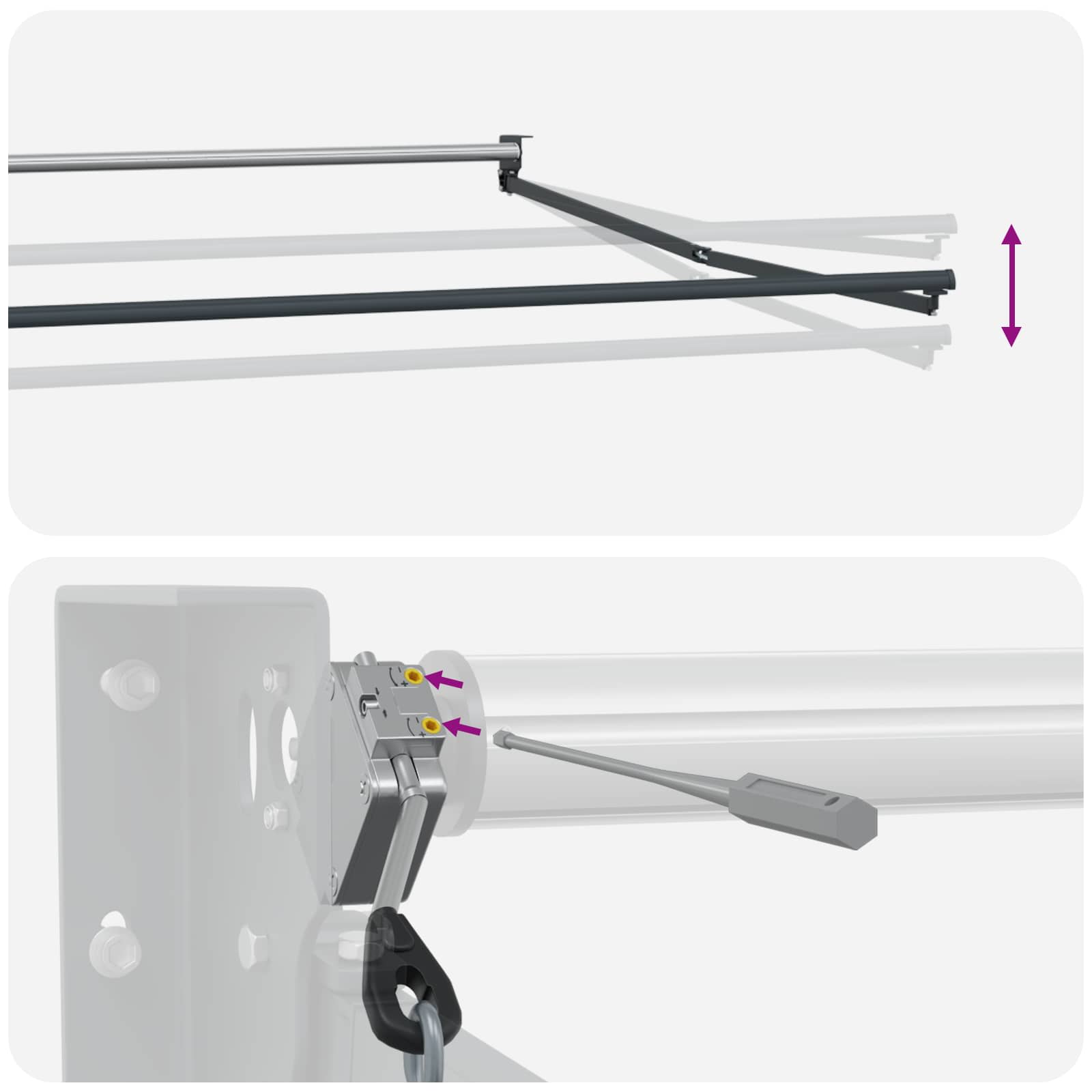 Elektrisches Markisenrahmen Anthrazit 4 x 3 m Stahl