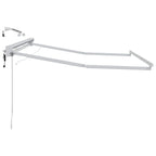 Elektrische Markisenrahmen mit LEDs Weiß 3,5 x 2,5 m Aluminium
