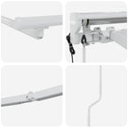 Elektrische Markisenrahmen mit LEDs Weiß 4,5 x 3,5 m Aluminium