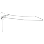 Elektrische Markisenrahmen mit LEDs Weiß 4,5 x 3,5 m Aluminium