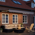 Elektrische Markisenrahmen mit LEDs Anthrazit 2,5 x 2 m