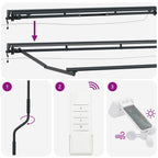 Elektrische Markisenrahmen mit LEDs Anthrazit 4 x 2 m Aluminium
