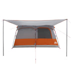 Familienzelt Grau und Orange 320 x 210 x 180 cm Polyester