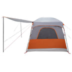 Familienzelt Grau und Orange 320 x 210 x 180 cm Polyester