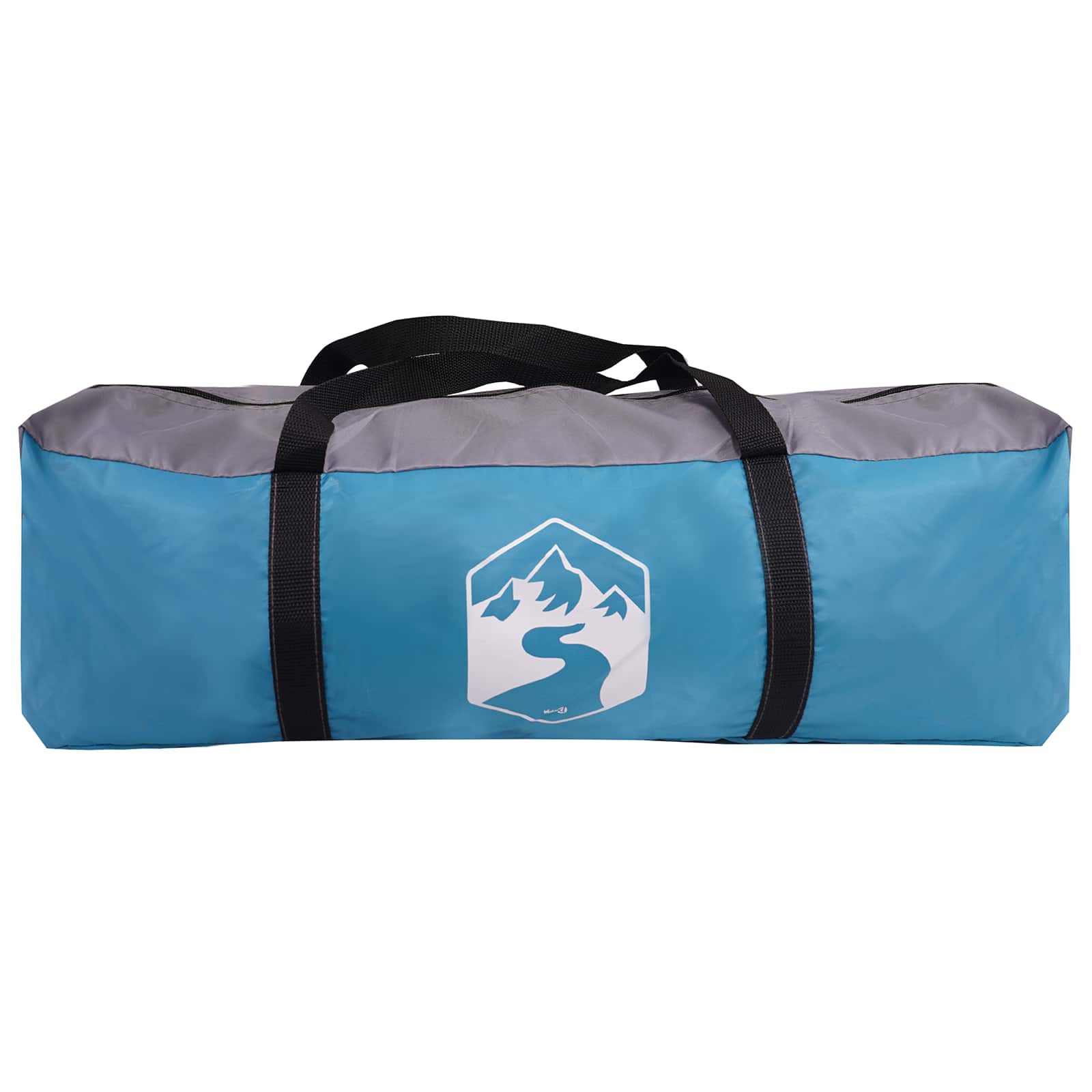 Familienzelt mit Dach Blau 380 x 260 x 190 cm Polyester