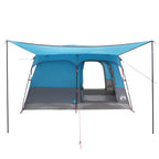 Familienzelt mit Dach Blau 380 x 260 x 190 cm Polyester