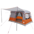 Familienzelt Grau und Orange 380 x 260 x 190 cm Polyester