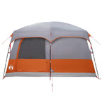 Familienzelt Grau und Orange 380 x 260 x 190 cm Polyester