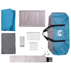 Familienzelt Blau 500 x 400 x 230 cm Polyester und Stahl