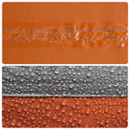 Familienzelt mit Dach Grau und Orange 500 x 400 x 230 cm