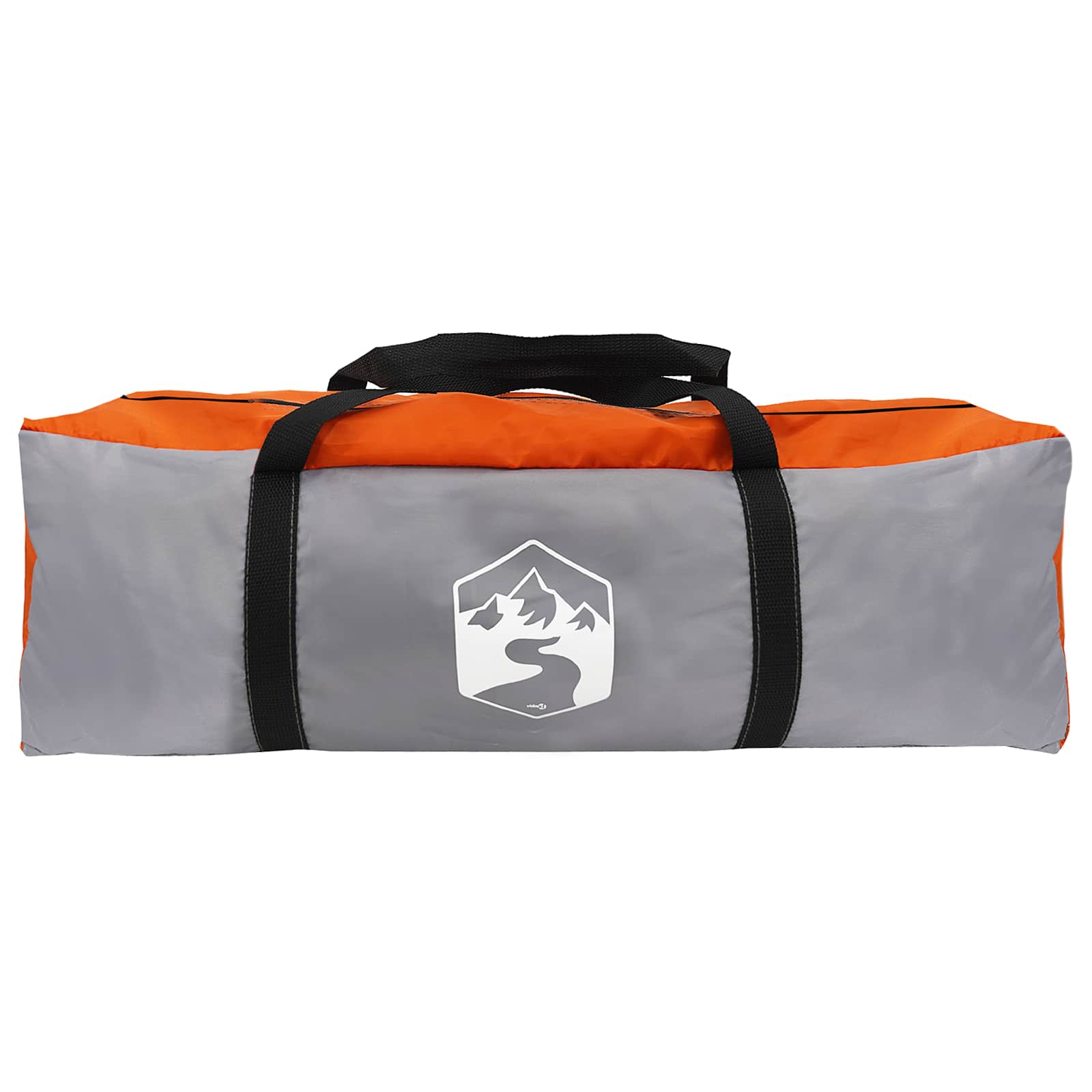 Hütten-Zelt Grau und Orange 210 x 210 x 138 cm Polyester