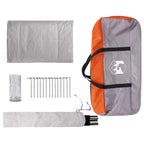 Hütten-Zelt Grau und Orange 210 x 210 x 138 cm Polyester