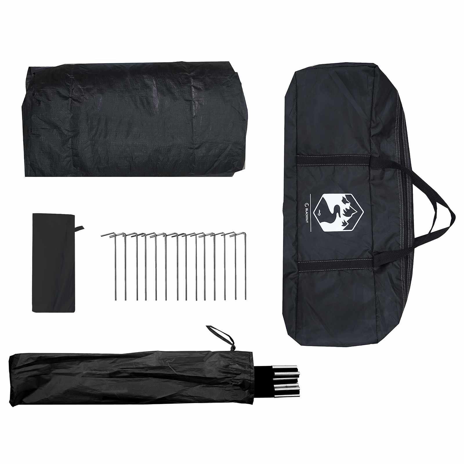 Hütten-Zelt mit Dach Weiß Blackout 210 x 210 x 138 cm Polyester
