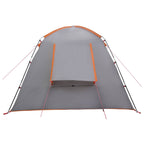 Hütten-Zelt Grau und Orange 300 x 210 x 156 cm Polyester
