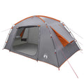 Hütten-Zelt Grau und Orange 400 x 210 x 180 cm Polyester