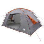 Hütten-Zelt Grau und Orange 400 x 210 x 180 cm Polyester