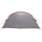Hütten-Zelt Grau und Orange 400 x 210 x 180 cm Polyester