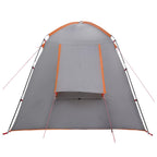 Hütten-Zelt Grau und Orange 400 x 210 x 180 cm Polyester