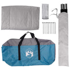 Autozelt mit Dach Blau 239 x 210 x 210 cm Polyester und Stahl