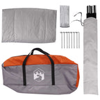 Autozelt Grau und Orange 239 x 210 x 210 cm Polyester und Stahl