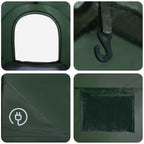 Autozelt Olivegrün 200 x 170 x 170 cm Polyester und Stahl