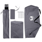 Autozelt Grau und Orange 308 x 215 x 220 cm Polyester und Stahl