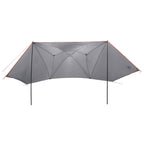 Autozelt Grau und Orange 350 x 250 cm Polyester und Stahl
