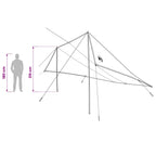 Fahrzeugmarkise Blau 518 x 580 x 215 cm Polyester und Stahl