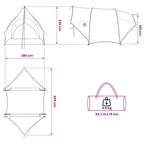 Heck-Awnings wasserfest Olivegrün 405 x 280 x 220 cm