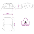 Camping Tarp Wasserfest Olivegrün 550 x 400 x 230 cm