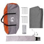 Camping Tarp Wasserfest Grau und Orange 695 x 580 x 200 cm