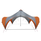 Party-Zelt mit Dach Grau und Orange 500 x 500 x 350 cm