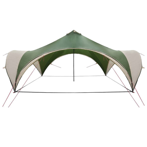 Party-Zelt mit Dach Grün 400 x 400 x 320 cm Polyester und Stahl