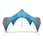 Party-Zelt mit Dach Blau 400 x 400 x 320 cm Polyester und Stahl