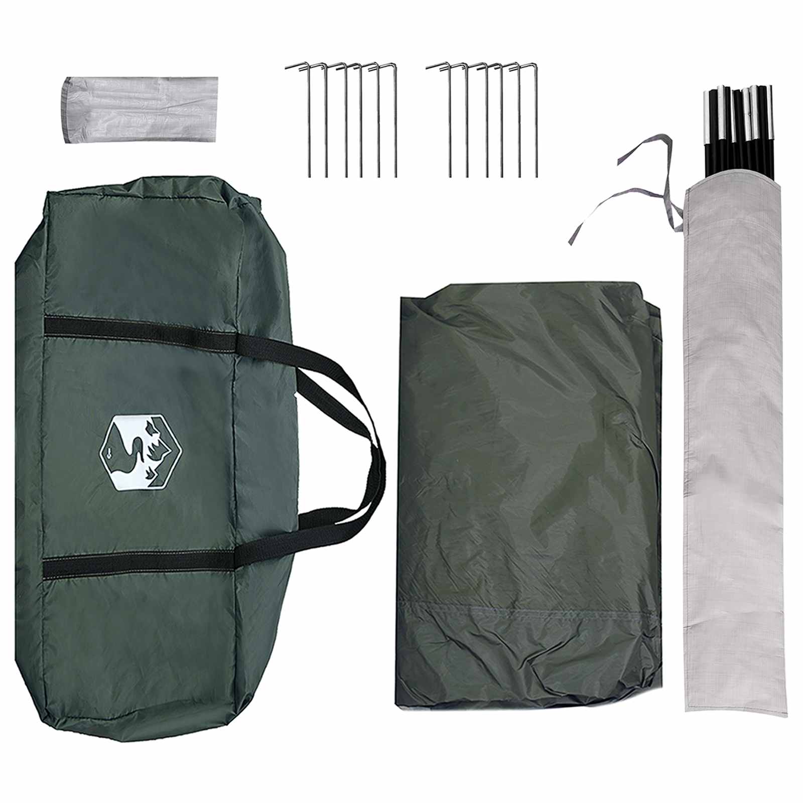 Party-Zelt Armeegrün 400 x 400 x 320 cm Polyester und Stahl
