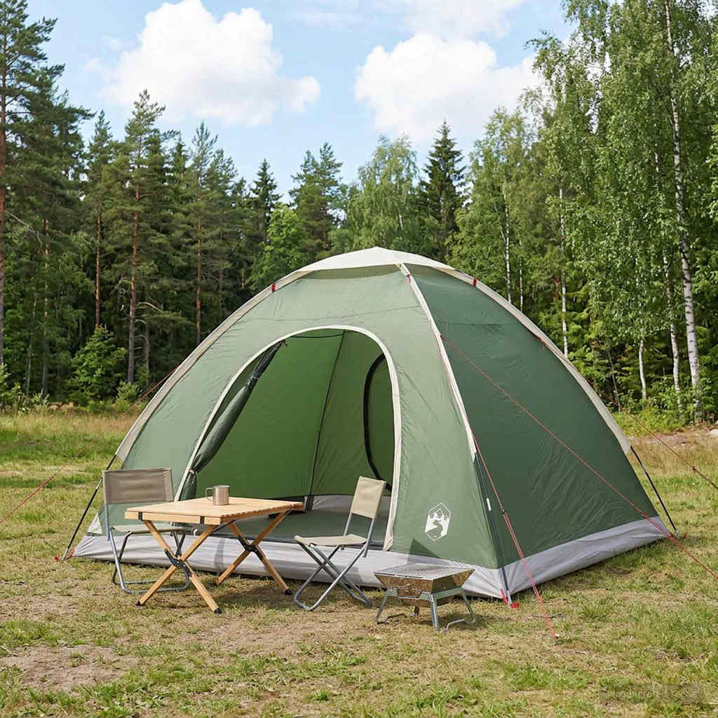 Campingzelt mit Dach mit Luftentlüftung Grün 275 x 215 x 125 cm