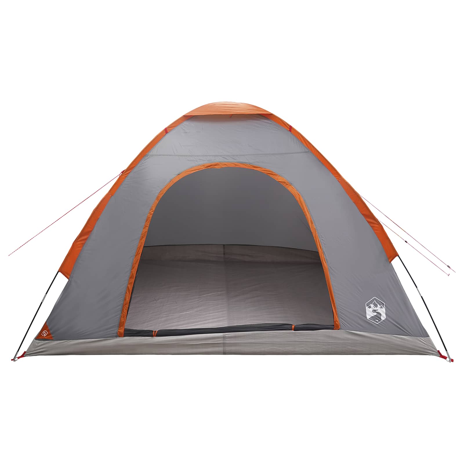 Campingzelt mit Dach Grau und Orange 275 x 215 x 125 cm