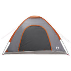 Campingzelt mit Dach Grau und Orange 275 x 215 x 125 cm