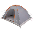 Campingzelt mit Dach Grau und Orange 335 x 275 x 180 cm