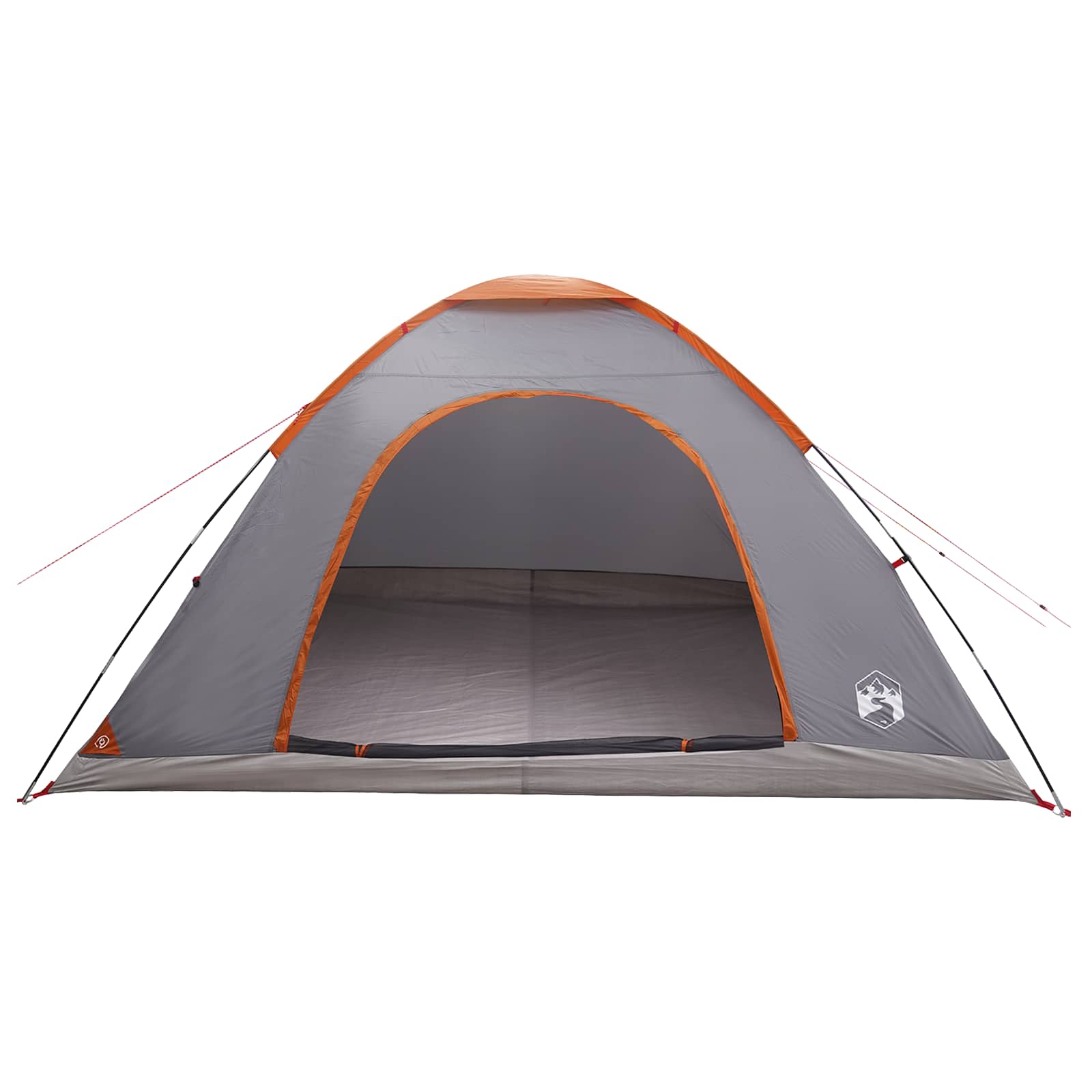 Campingzelt mit Dach Grau und Orange 335 x 275 x 180 cm