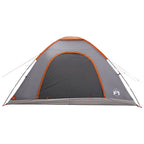 Campingzelt mit Dach Grau und Orange 335 x 275 x 180 cm