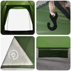 Campingzelt mit Dach Grün 2-Personen Polyester und Stahl