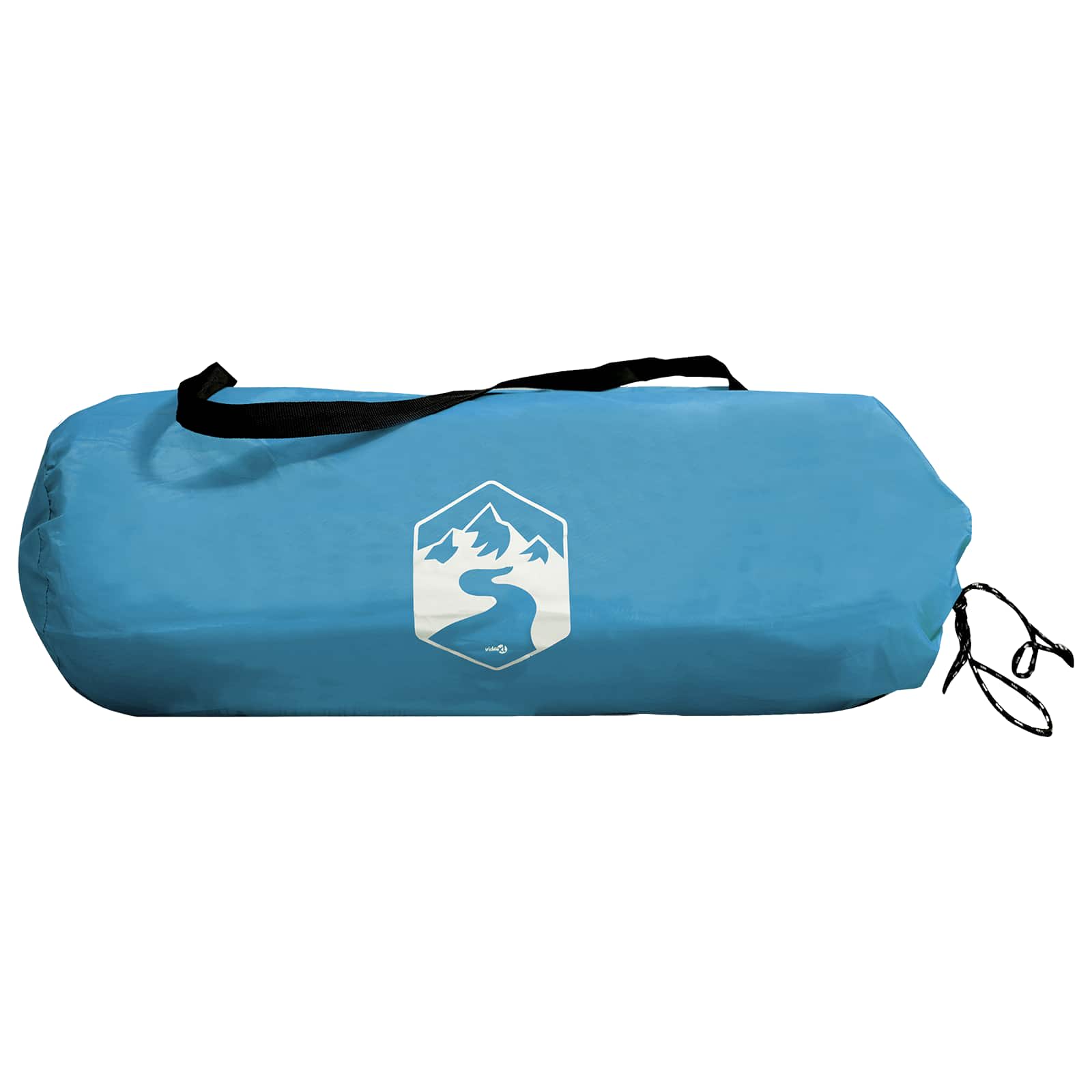 Campingzelt mit Dach Blau 2-Personen Polyester und Stahl