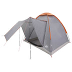 Campingzelt Grau und Orange 2-Personen Polyester und Stahl