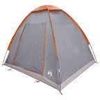 Campingzelt Grau und Orange 2-Personen Polyester und Stahl