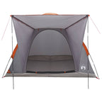 Campingzelt Grau und Orange 2-Personen Polyester und Stahl