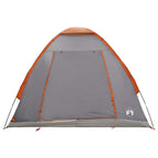 Campingzelt Grau und Orange 2-Personen Polyester und Stahl