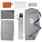 Campingzelt Grau und Orange 4-Personen Polyester und Stahl