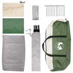 Campingzelt mit Dach Grün 6-Personen Polyester und Stahl