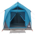 Tunnelzelt mit Dach Blau 8-Personen Polyester und Stahl
